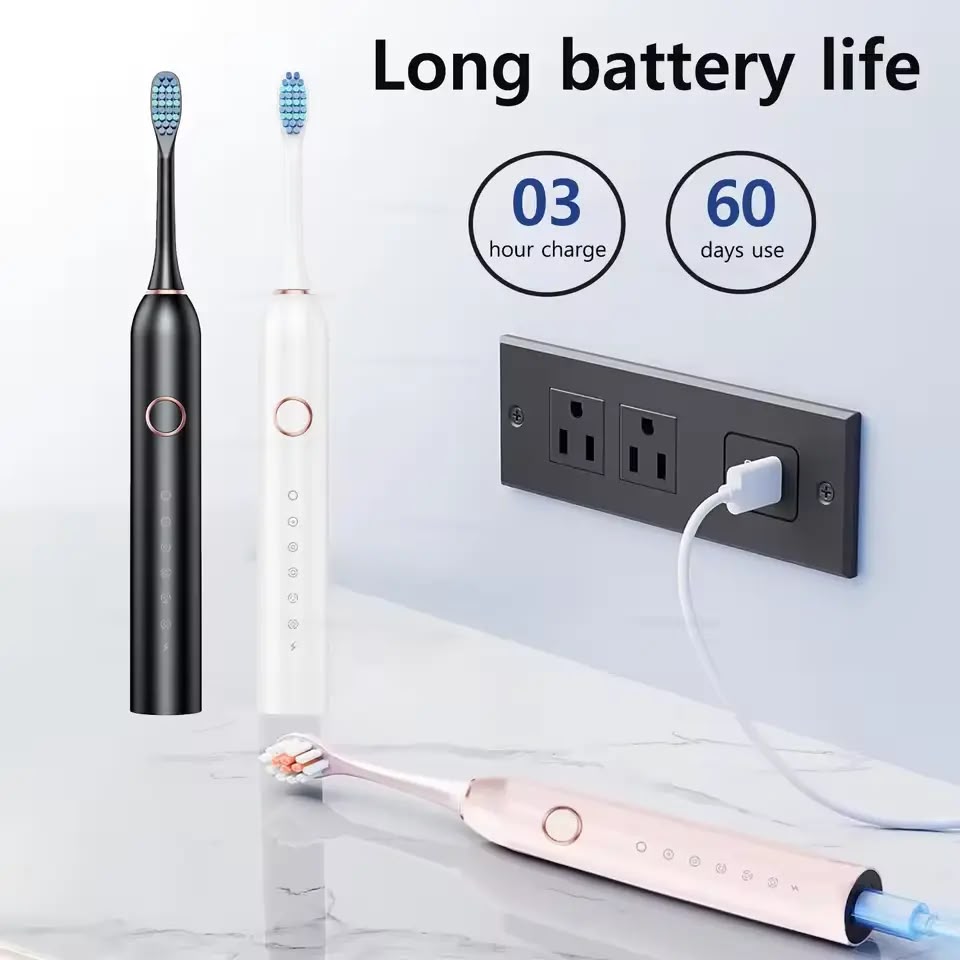 Sonic Elite Smart Electric Toothbrush – 6 Modes, 4 Brush Heads