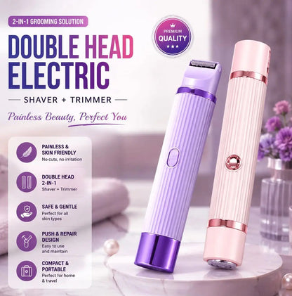 2-in-1 Dual Head Electric Shaver & Trimmer