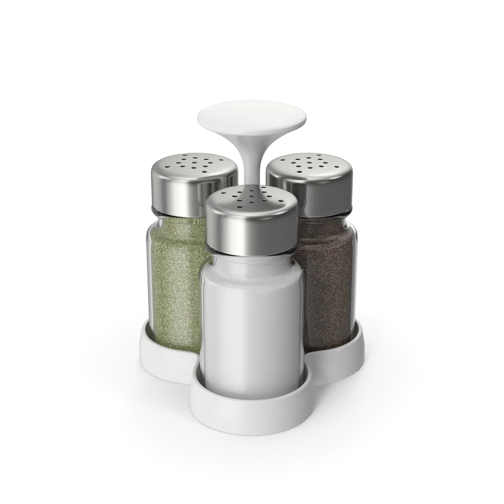 Rotating Spice Rack Organizer with 4 Jars