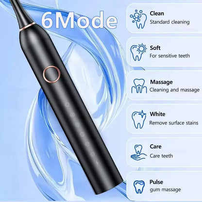 Sonic Elite Smart Electric Toothbrush – 6 Modes, 4 Brush Heads